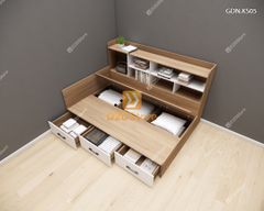 Giường ngủ kết hợp tủ kệ sách GDN.KS05