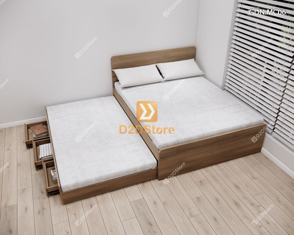Giường kéo 2 tầng mẹ bồng con GDN.MC06