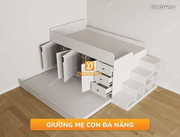 Giường kéo 2 tầng thông minh nhiều kích thước mã BC.GMC14