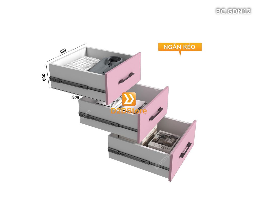 Giường đa năng kết hợp tủ áo và bàn học mã BC.GDN12
