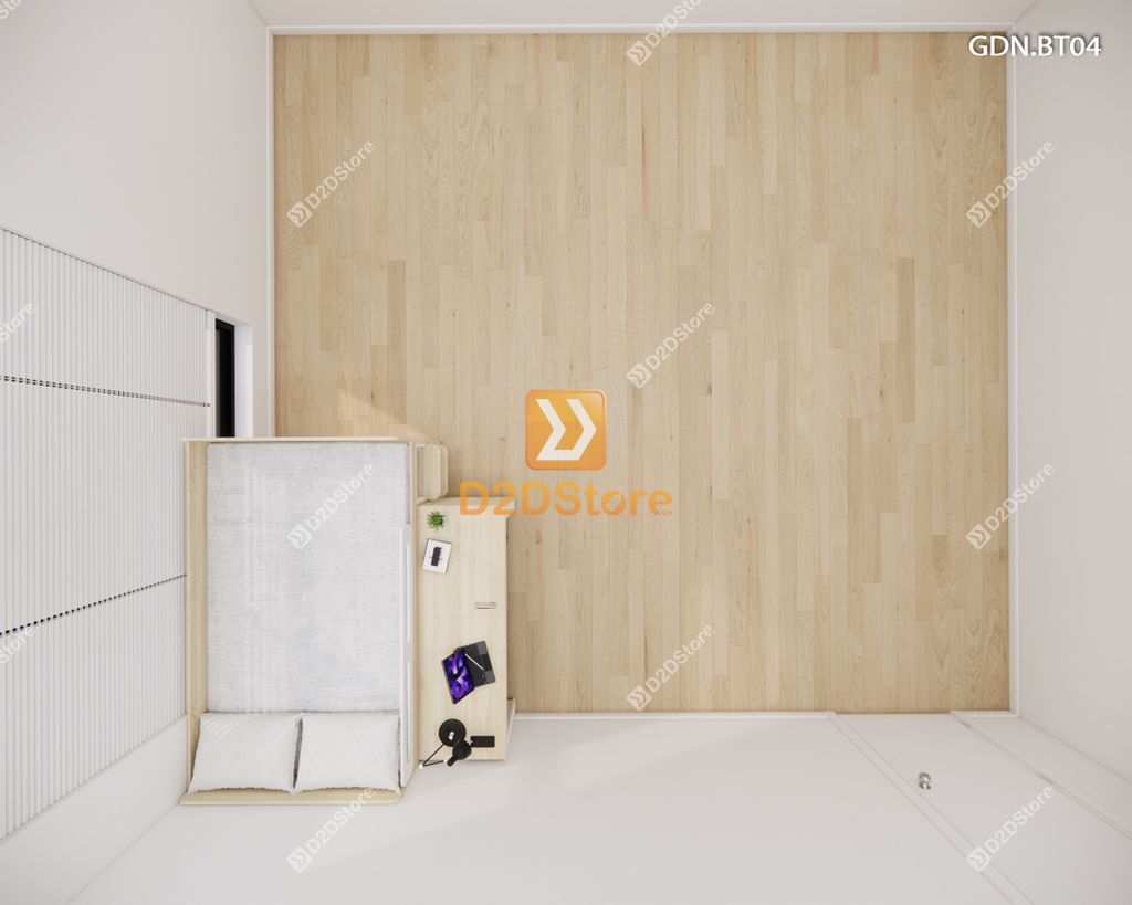 Giường ngủ kết hợp bàn học tủ áo GDN.BT04