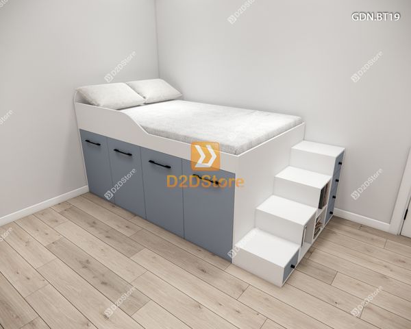Giường ngủ kết hợp bàn học tủ áo GDN.BT19