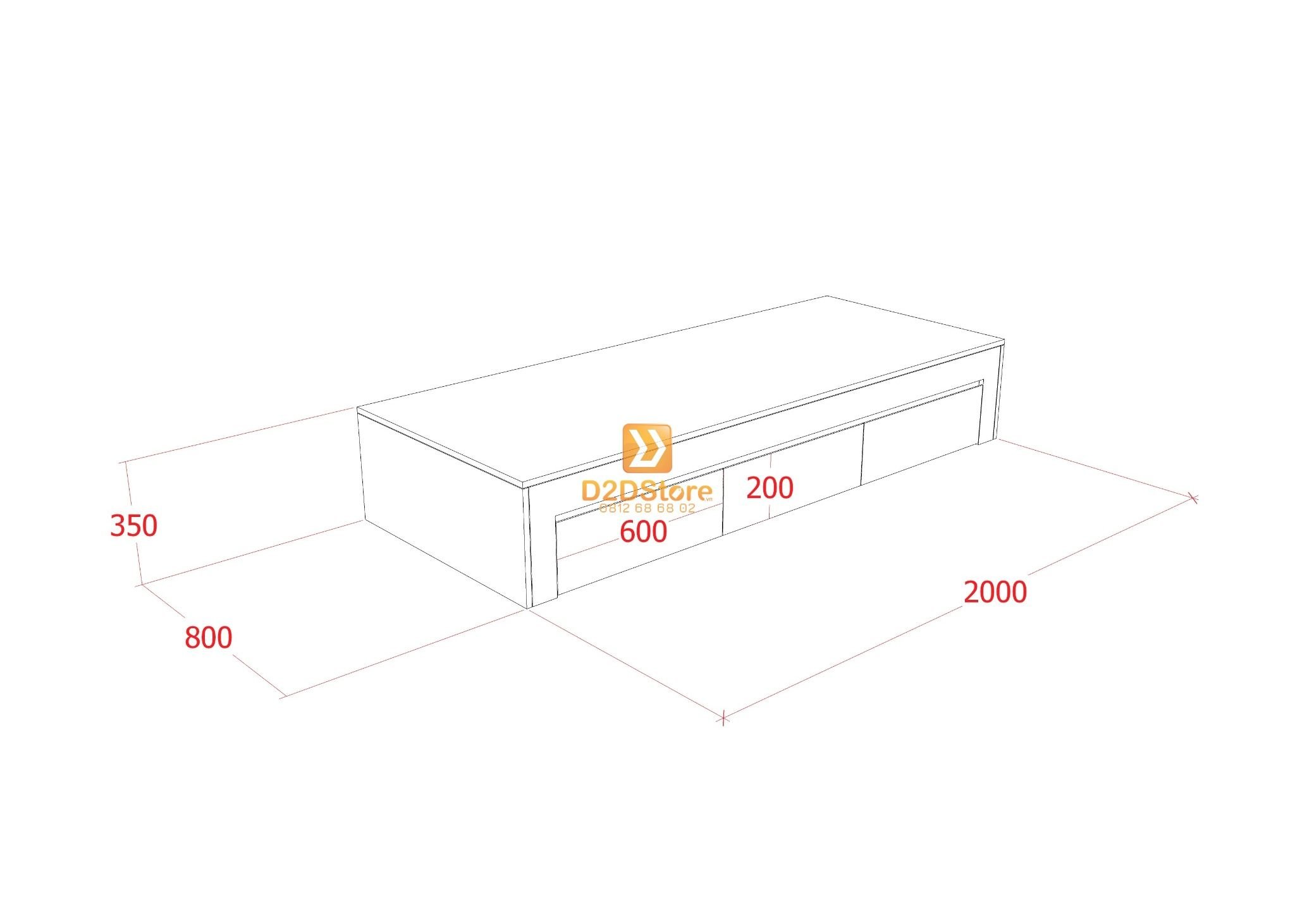  Giường ngủ dạng bục đa năng GN.GS01-800 