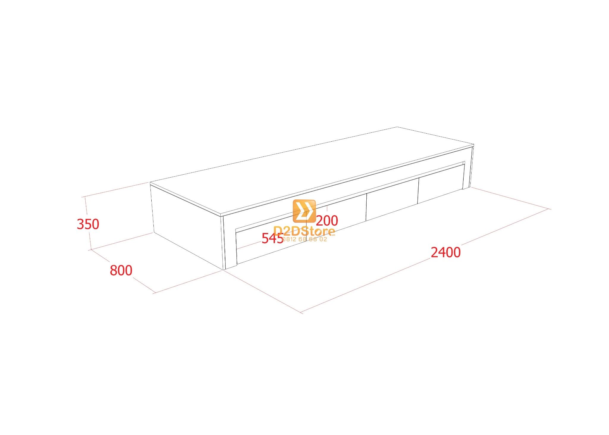  Giường ngủ dạng bục đa năng GN.GS01-800 