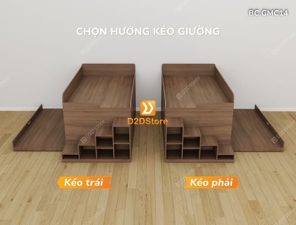 Giường kéo 2 tầng thông minh nhiều kích thước mã BC.GMC14