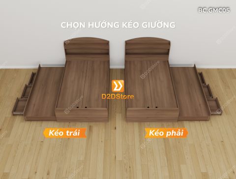 Giường kéo 2 tầng mẹ bồng con nhiều kích thước mã BC.GMC05