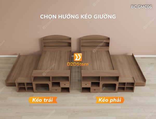 Giường kéo 2 tầng thông minh nhiều kích thước mã BC.GMC06