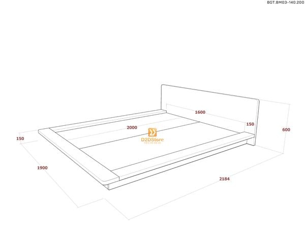 Bộ giường tủ phòng ngủ bố mẹ BGT.BM03-140.200