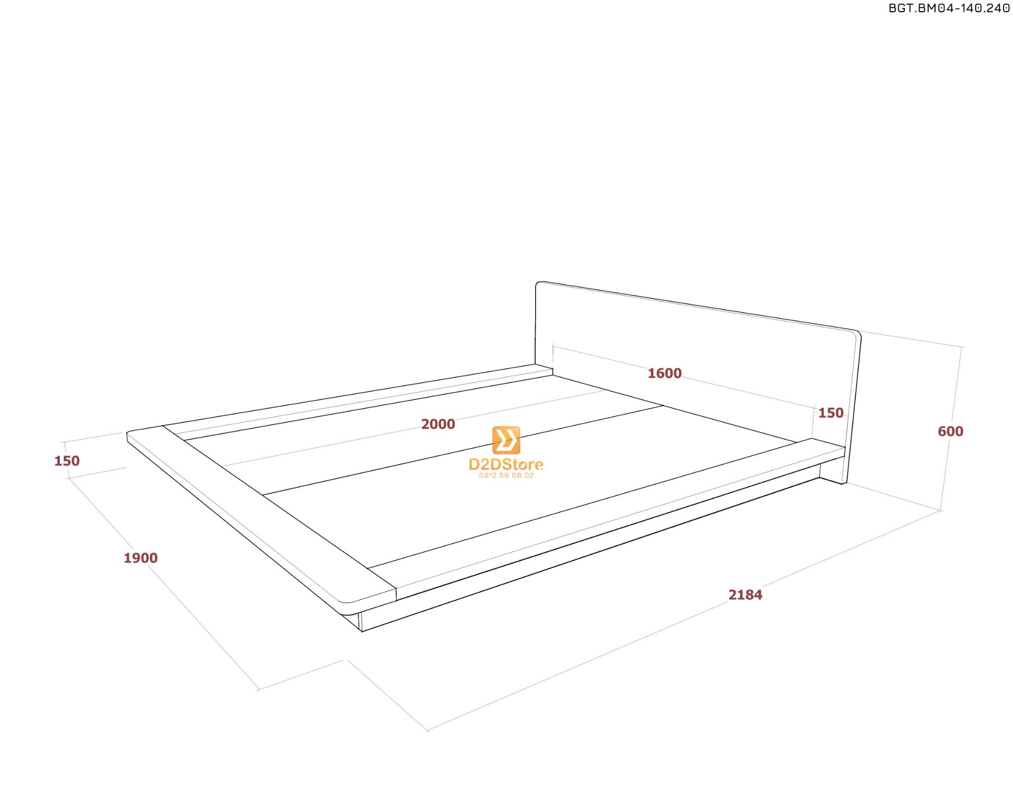  Bộ giường tủ phòng ngủ bố mẹ BGT.BM04-140.240 