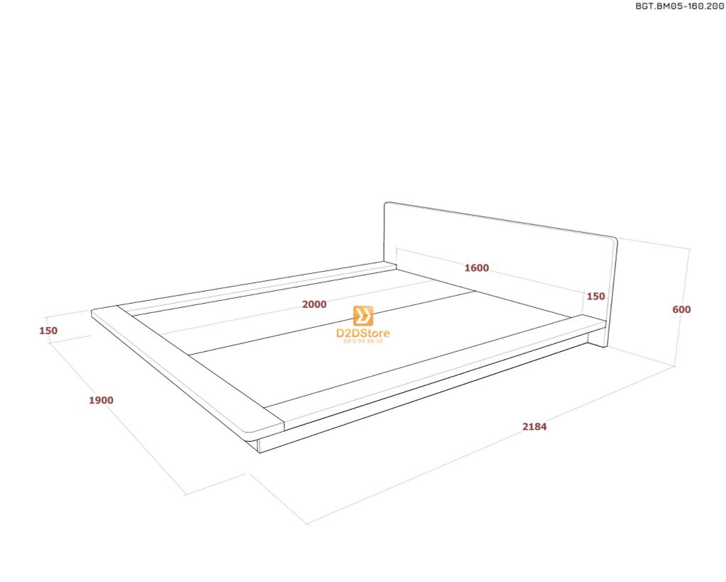 Bộ giường tủ phòng ngủ bố mẹ BGT.BM05-160.200