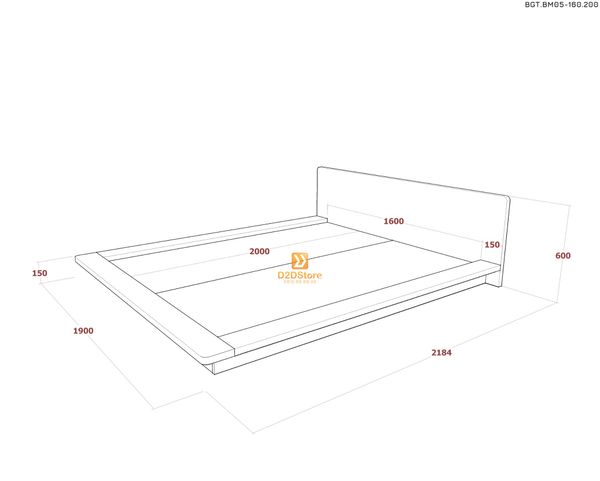 Bộ giường tủ phòng ngủ bố mẹ BGT.BM05-160.200