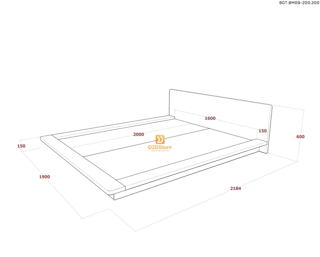 Bộ giường tủ phòng ngủ bố mẹ BGT.BM09-200.200