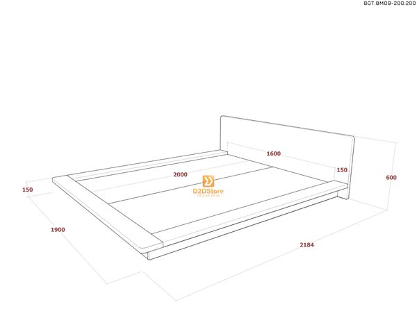 Bộ giường tủ phòng ngủ bố mẹ BGT.BM09-200.200