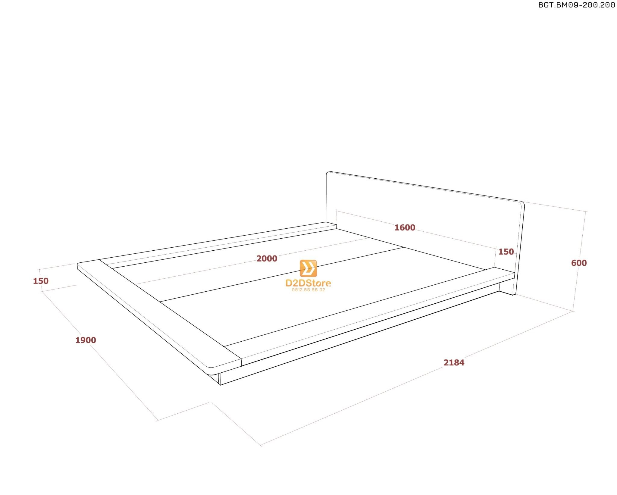  Bộ giường tủ phòng ngủ bố mẹ BGT.BM09-200.200 