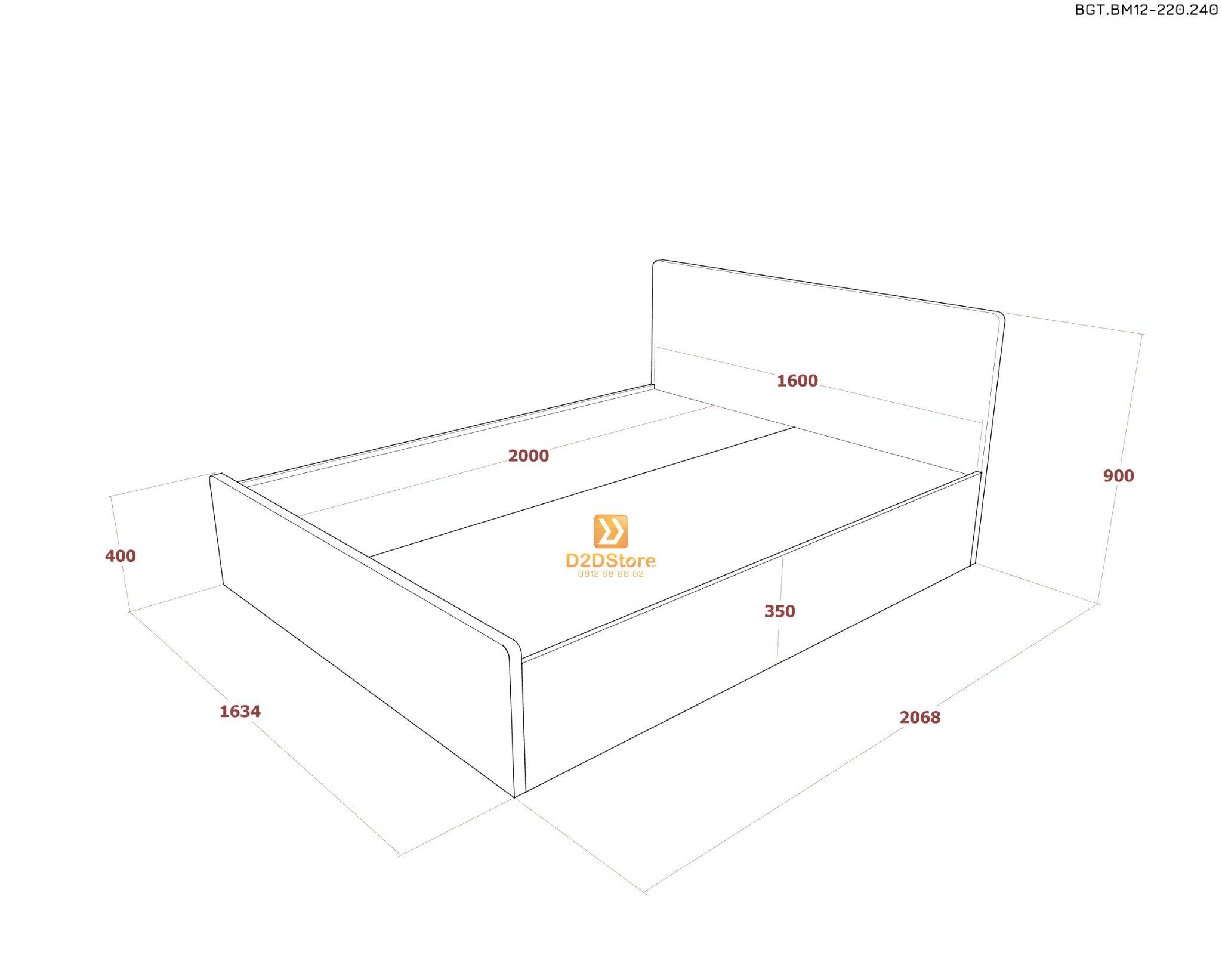  Bộ giường tủ phòng ngủ bố mẹ BGT.BM12-220.240 