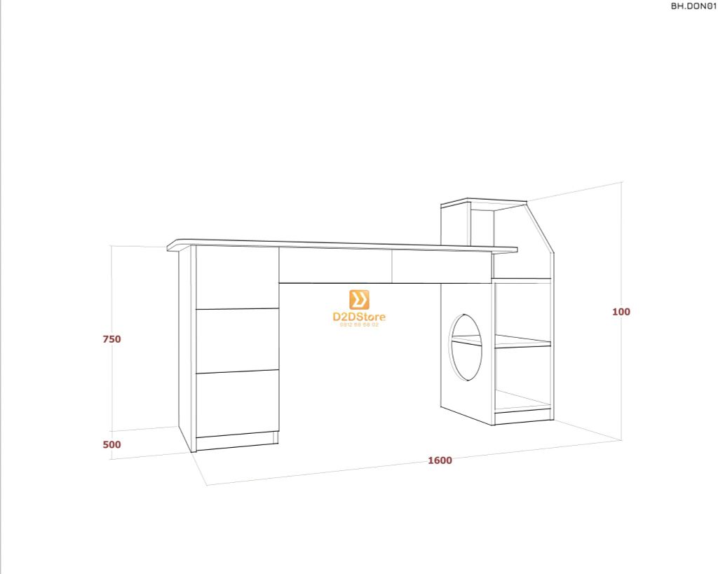 Bàn học đơn cho bé BH.DON01