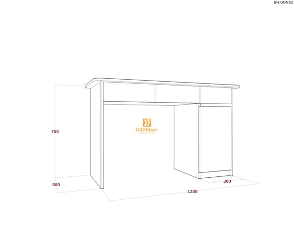 Bàn học đơn cho bé BH.DON02