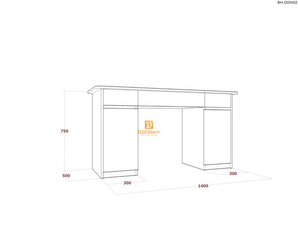 Bàn học đơn cho bé BH.DON02