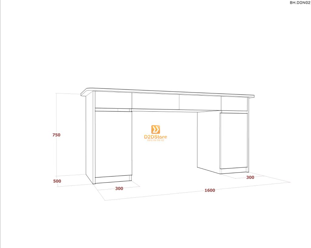 Bàn học đơn cho bé BH.DON02