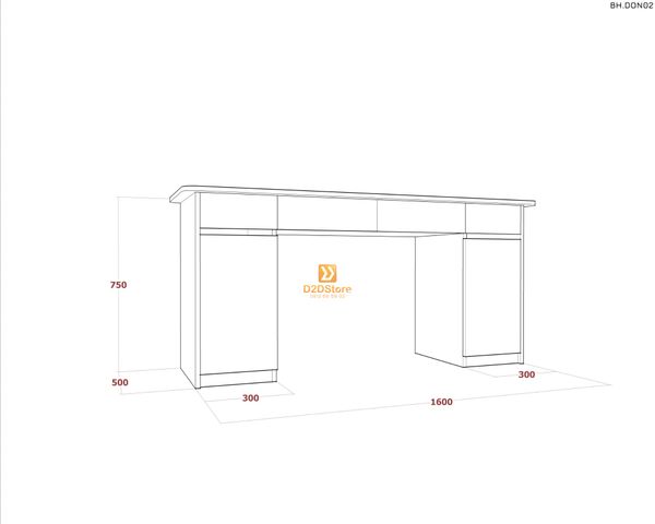 Bàn học đơn cho bé BH.DON02