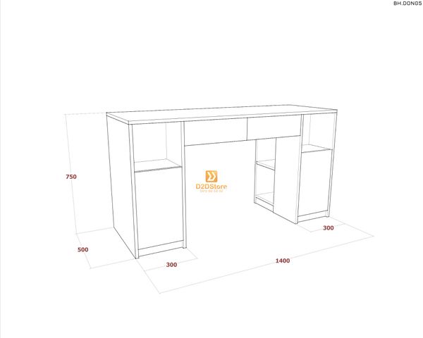 Bàn học đơn cho bé BH.DON05