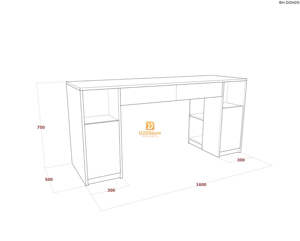 Bàn học đơn cho bé BH.DON05