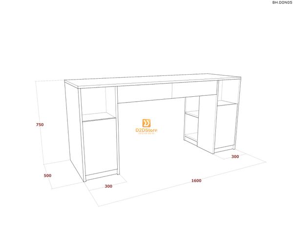 Bàn học đơn cho bé BH.DON05