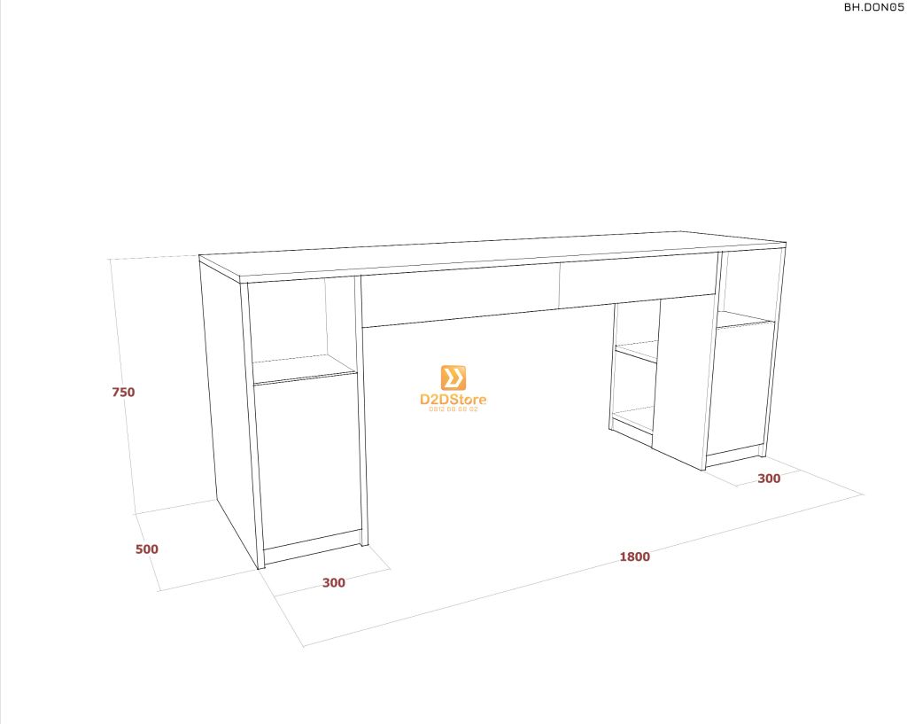 Bàn học đơn cho bé BH.DON05