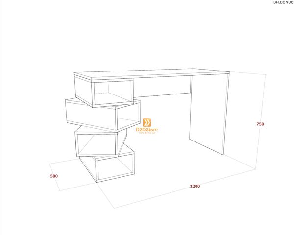Bàn học đơn cho bé BH.DON06