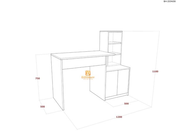 Bàn học đơn cho bé BH.DON08
