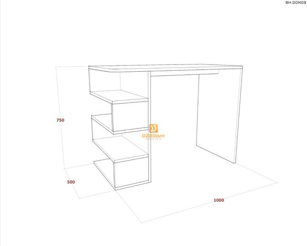 Bàn học đơn cho bé BH.DON09