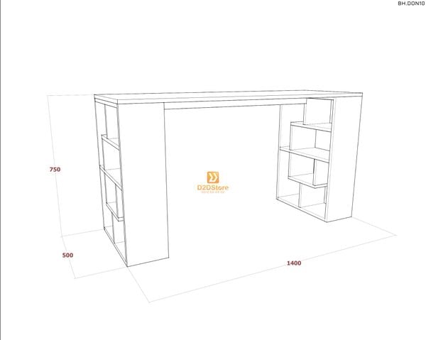Bàn học đơn cho bé BH.DON10