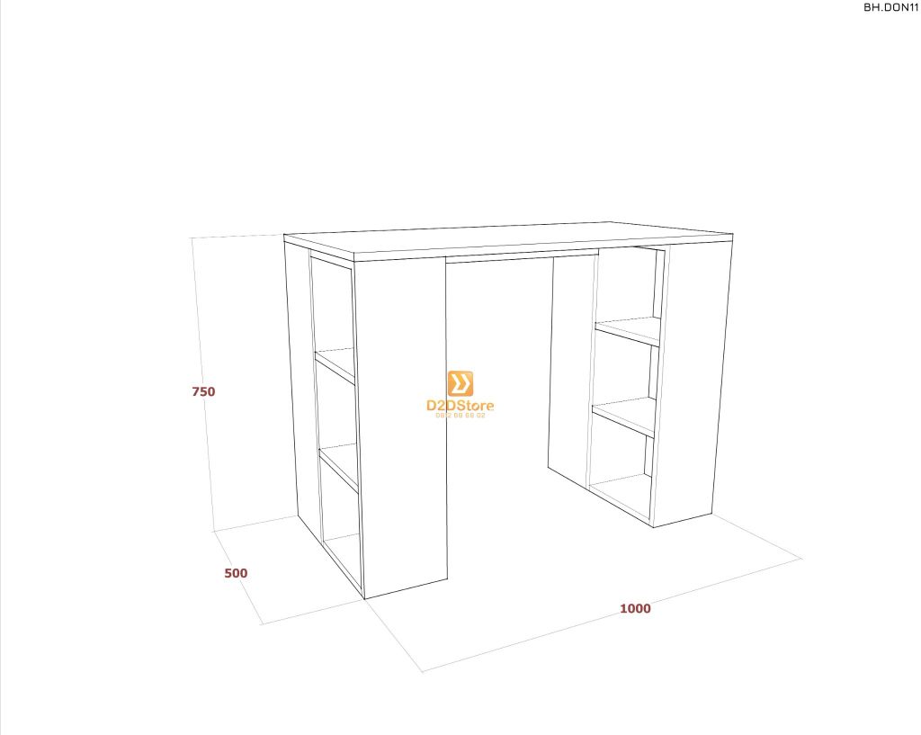 Bàn học đơn cho bé BH.DON11