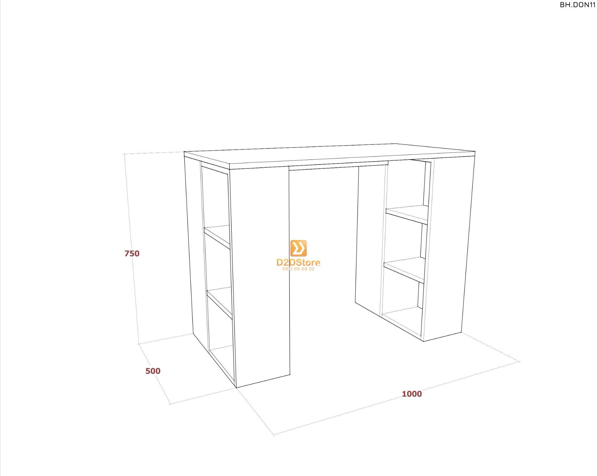 Bàn học đơn cho bé BH.DON11 