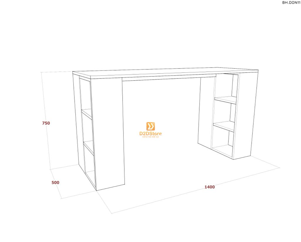 Bàn học đơn cho bé BH.DON11
