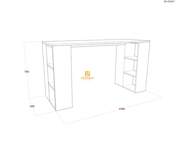 Bàn học đơn cho bé BH.DON11