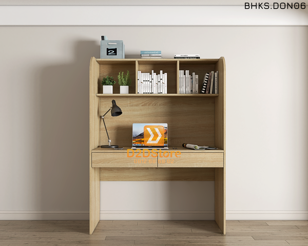 Bàn học đơn cho bé có kệ sách BHKS.DON06