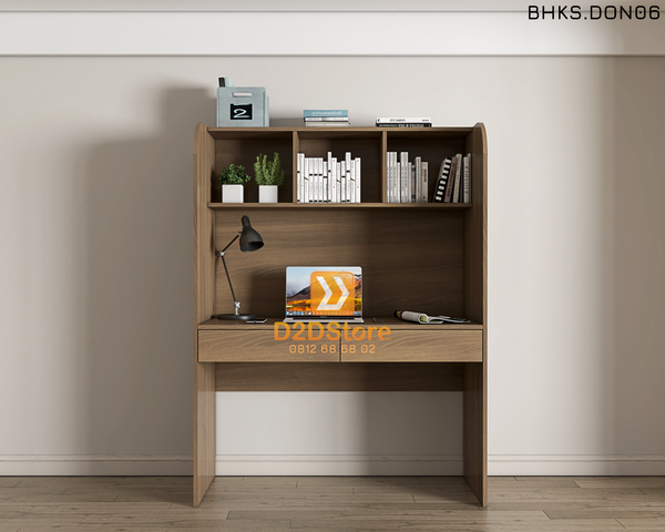 Bàn học đơn cho bé có kệ sách BHKS.DON06