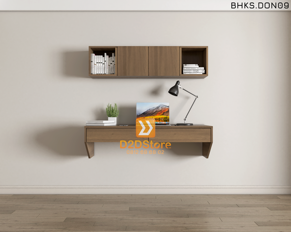 Bàn học đơn cho bé có kệ sách BHKS.DON09