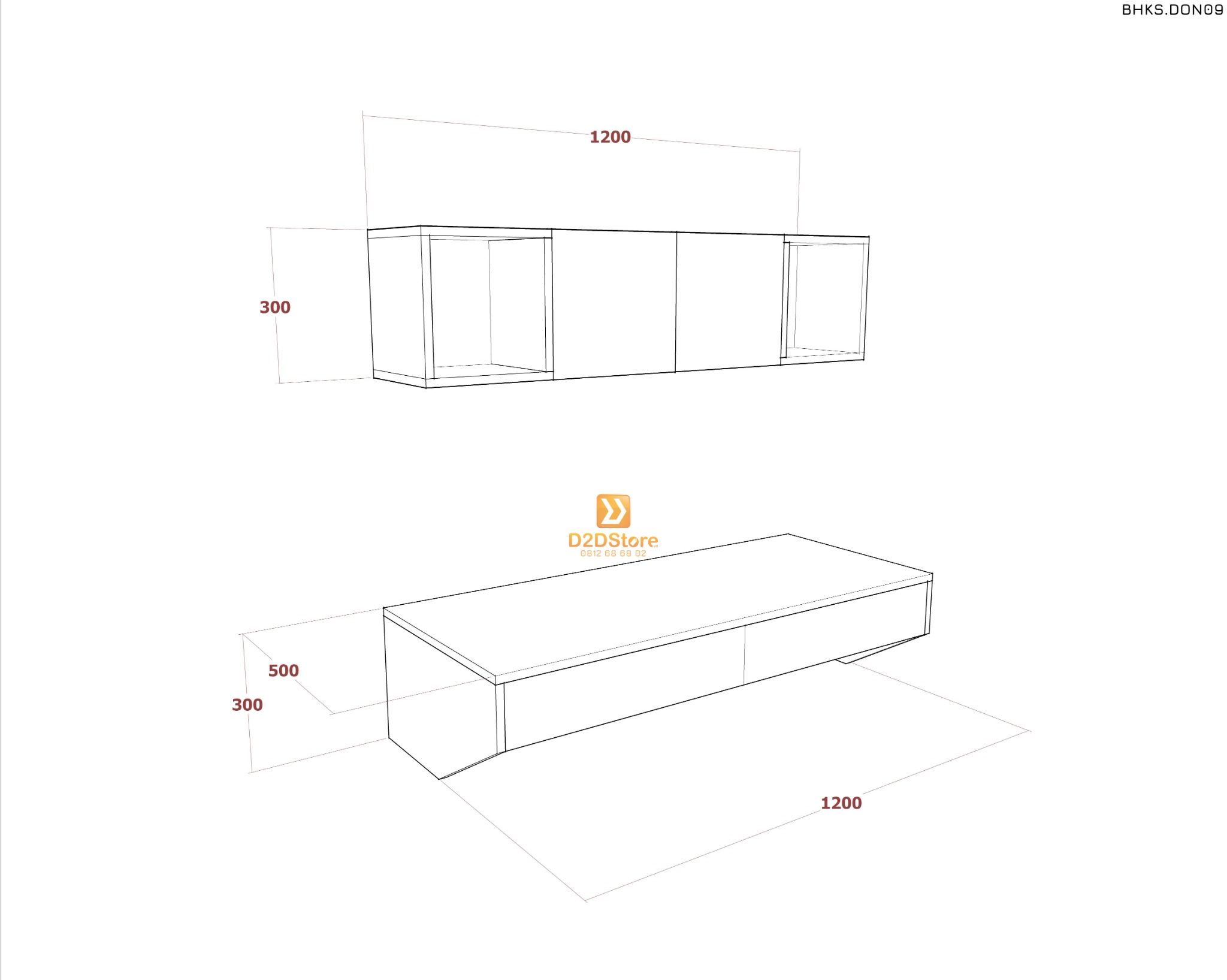  Bàn học đơn cho bé có kệ sách BHKS.DON09 