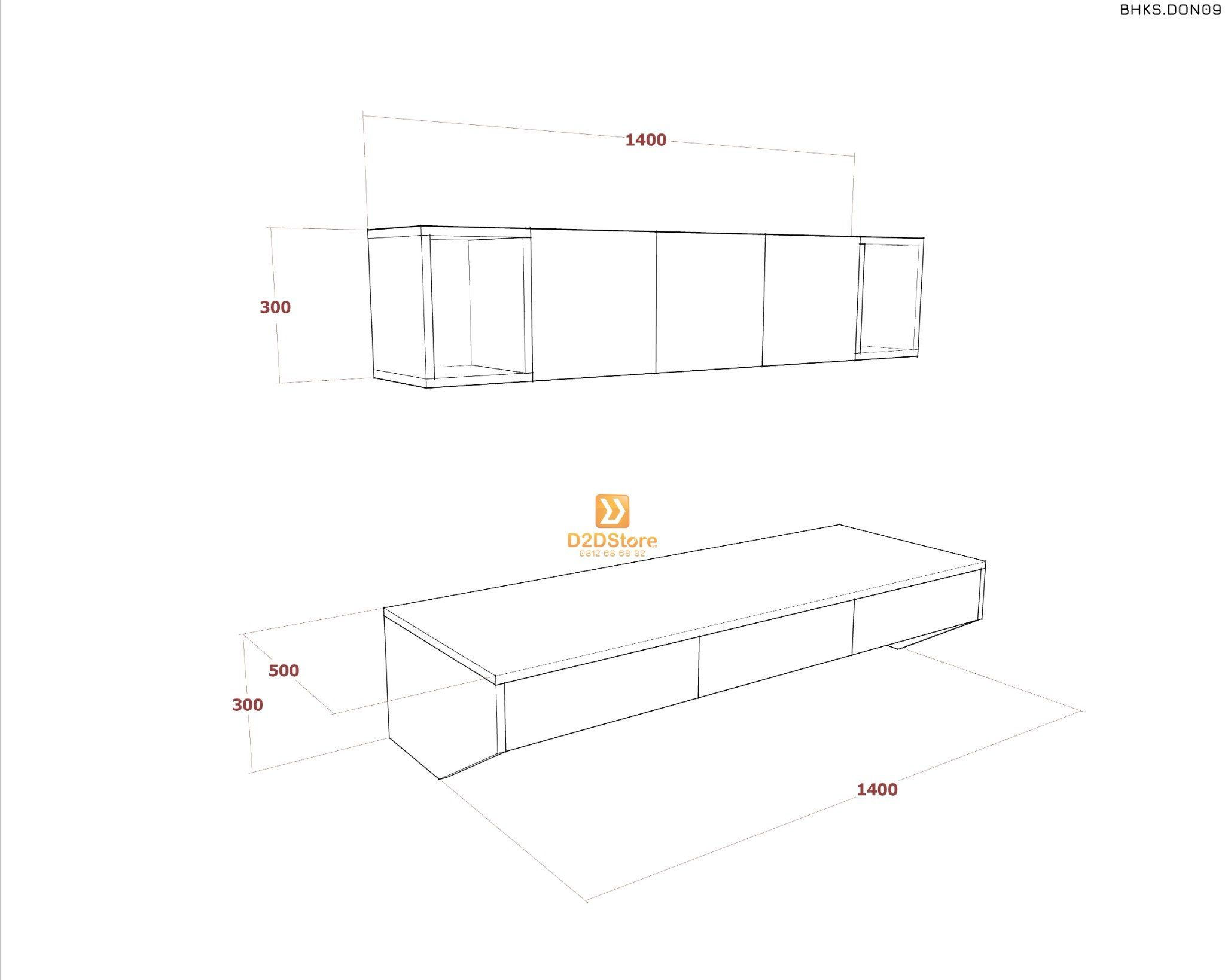  Bàn học đơn cho bé có kệ sách BHKS.DON09 