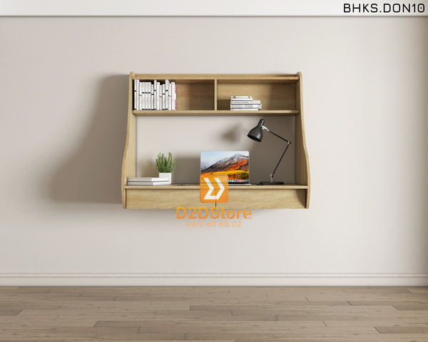 Bàn học đơn cho bé có kệ sách BHKS.DON10