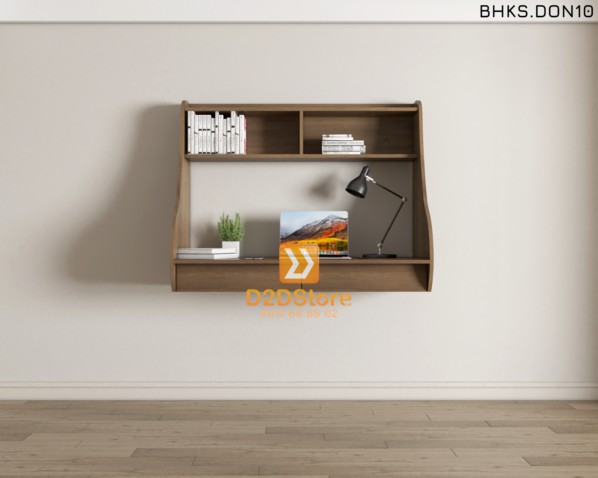  Bàn học đơn cho bé có kệ sách BHKS.DON10 