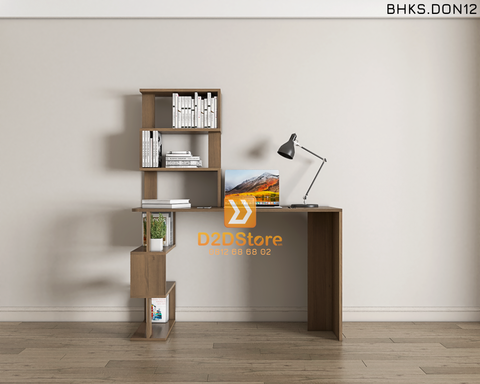 Bàn học đơn cho bé có kệ sách BHKS.DON12