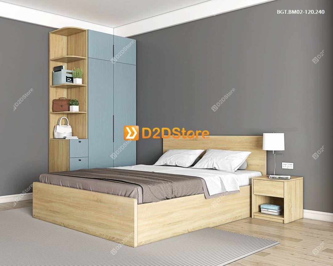  Bộ giường tủ phòng ngủ bố mẹ BGT.BM02-120.240 