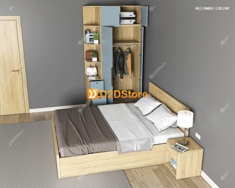 Bộ giường tủ phòng ngủ bố mẹ BGT.BM02-120.240