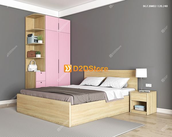 Bộ giường tủ phòng ngủ bố mẹ BGT.BM02-120.240