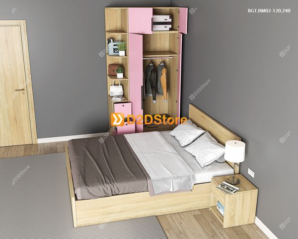 Bộ giường tủ phòng ngủ bố mẹ BGT.BM02-120.240