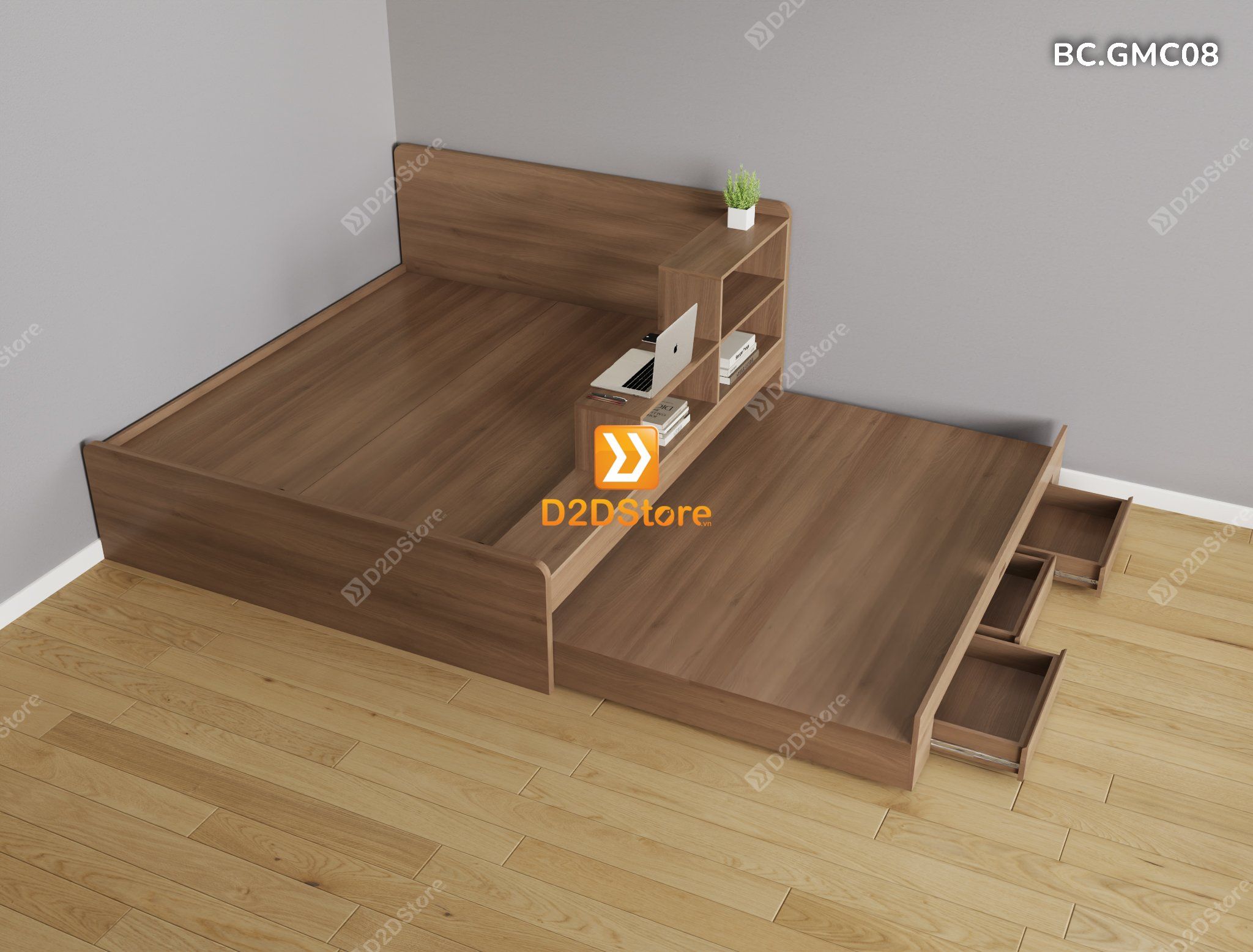  Giường kéo 2 tầng thông minh nhiều kích thước mã BC.GMC08 