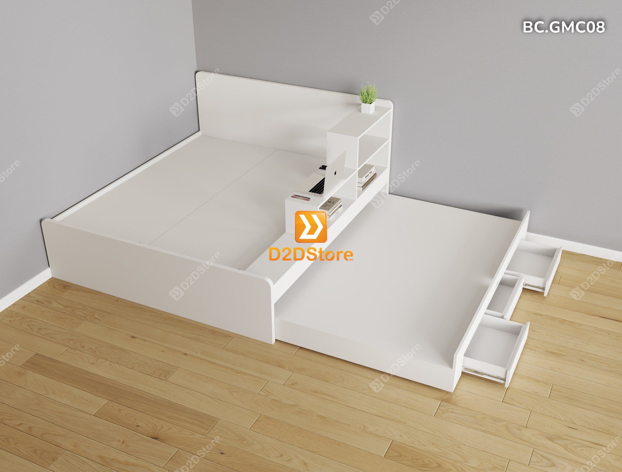  Giường kéo 2 tầng thông minh nhiều kích thước mã BC.GMC08 